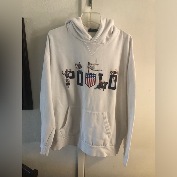 Ralph Lauren Other - Rare! Polo by Ralph Lauren Track & Field White Hoodie- 83A $70 or $60 w/offer